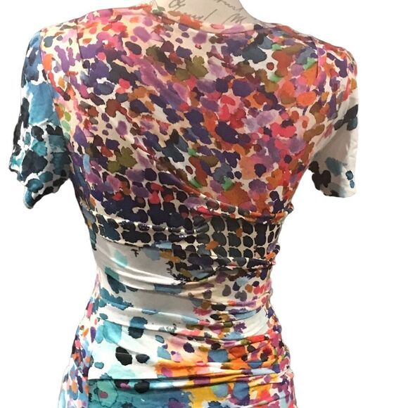 Nicole Miller Sun Strip Sheath Dress Size Small - Picture 7 of 12